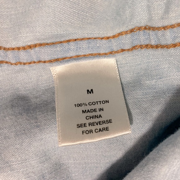 Wet Seal Longsleeve Denim Shirt - Picture 3 of 3